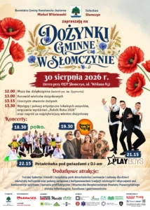 dozynki gminne slomczyn 30 08.2026 program plakat