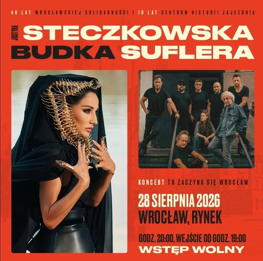 Tu zaczyna się Wrocław – Wrocław 2026: wystąpi Justyna Steczkowska! Program i godziny koncertów (28 sierpnia)