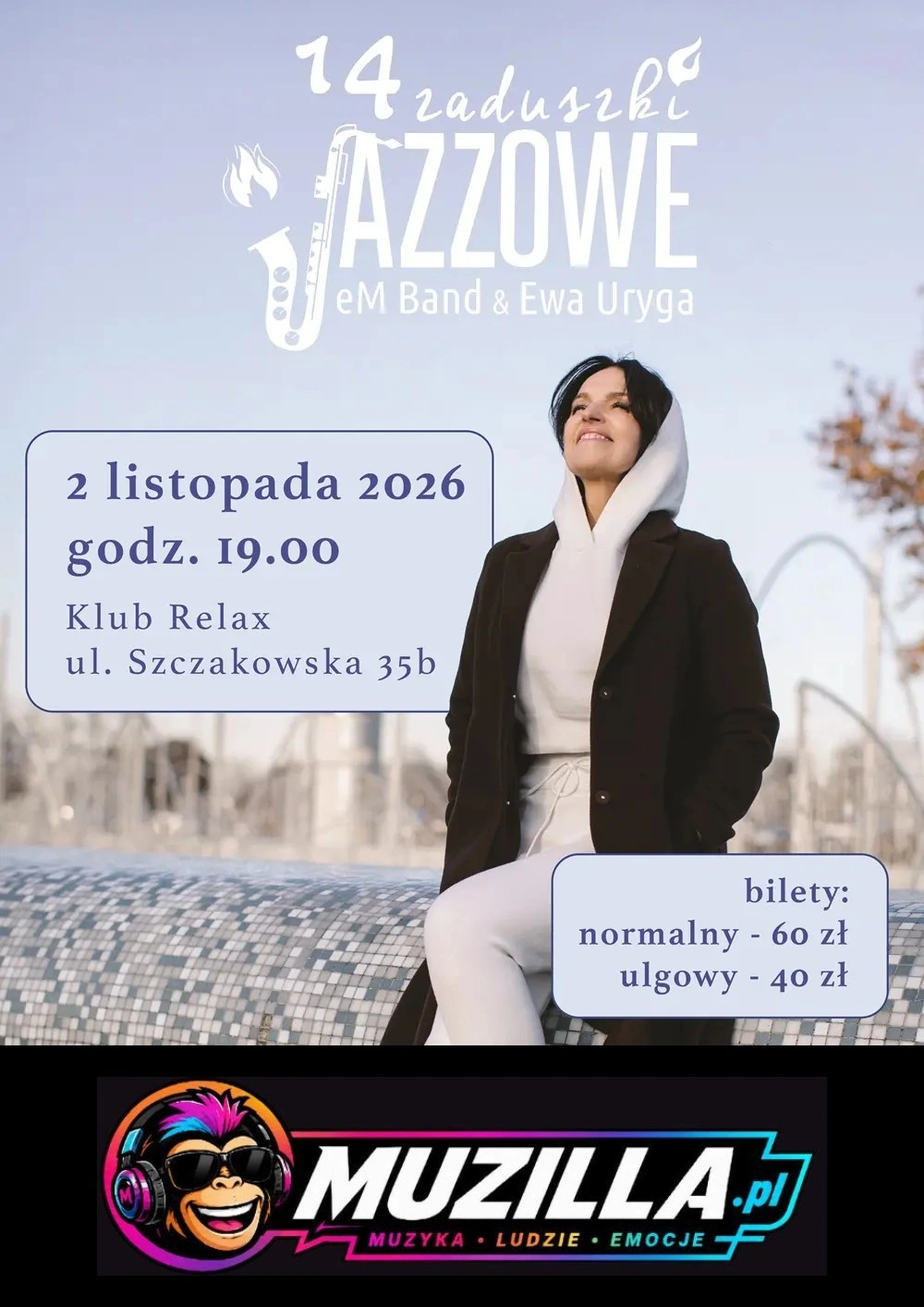 14. Zaduszki jazzowe – eM Band & Ewa Uryga — Jaworzno — 2 listopada 2026