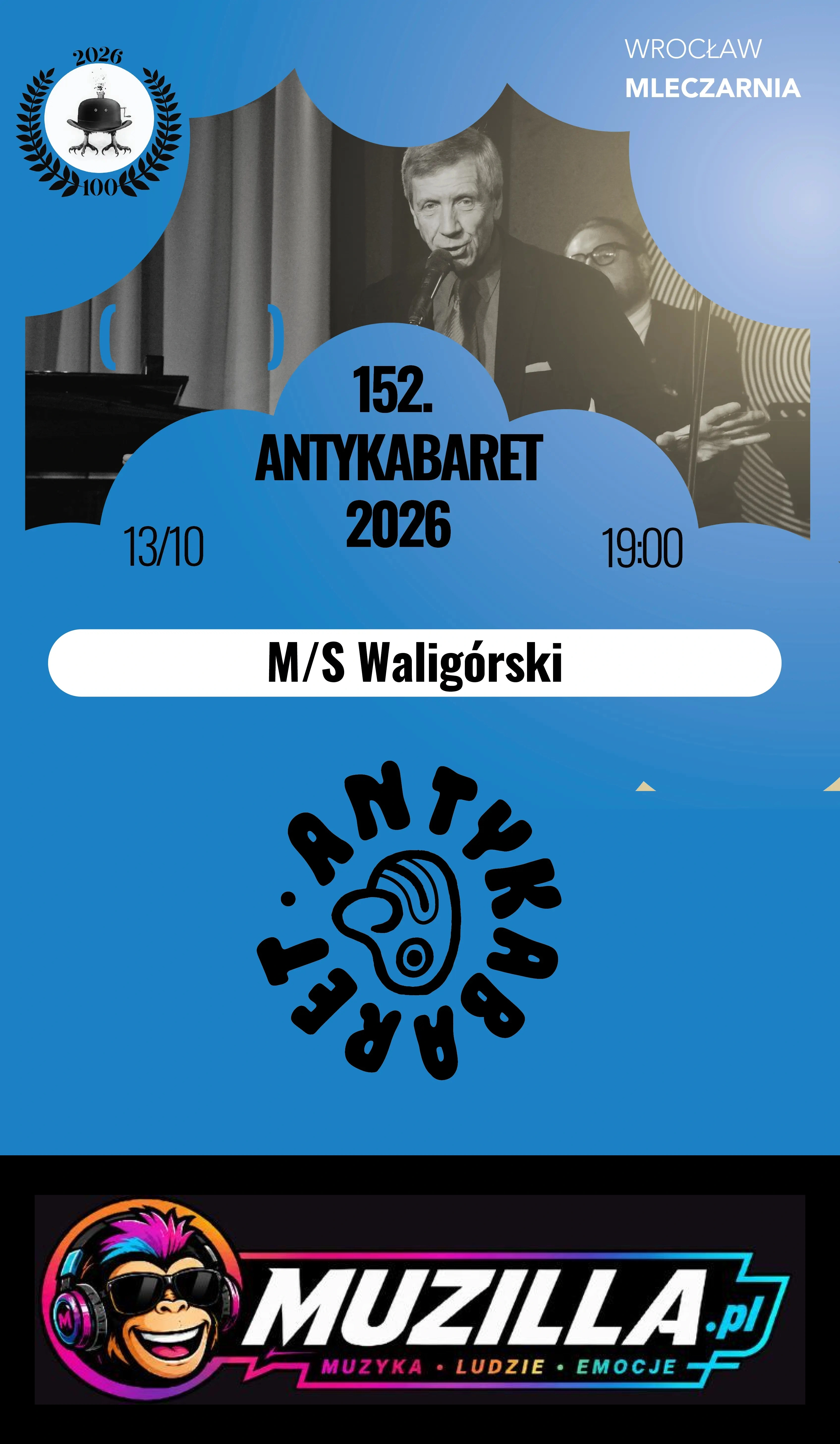 152. Antykabaret 2026 pt. M/S WALIGÓRSKI — Wrocław — 13 października 2026