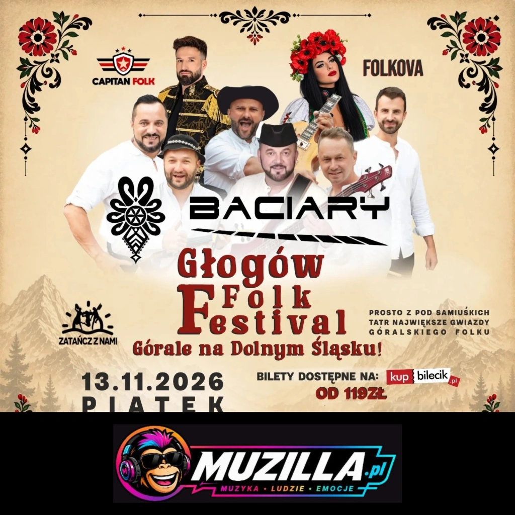 BACIARY / CAPITAN FOLK / FOLKOVA — Głogów — 13 listopada 2026