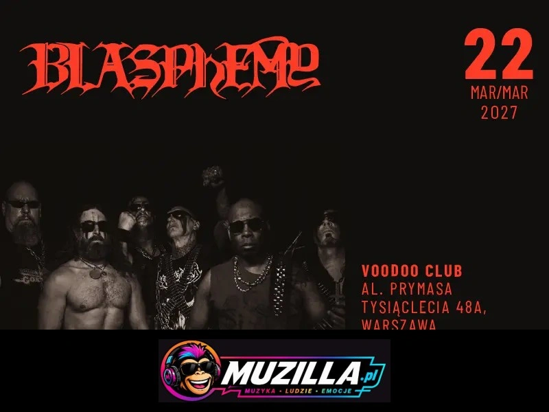 Blasphemy w VooDoo Club — Warszawa — 22 marca 2027
