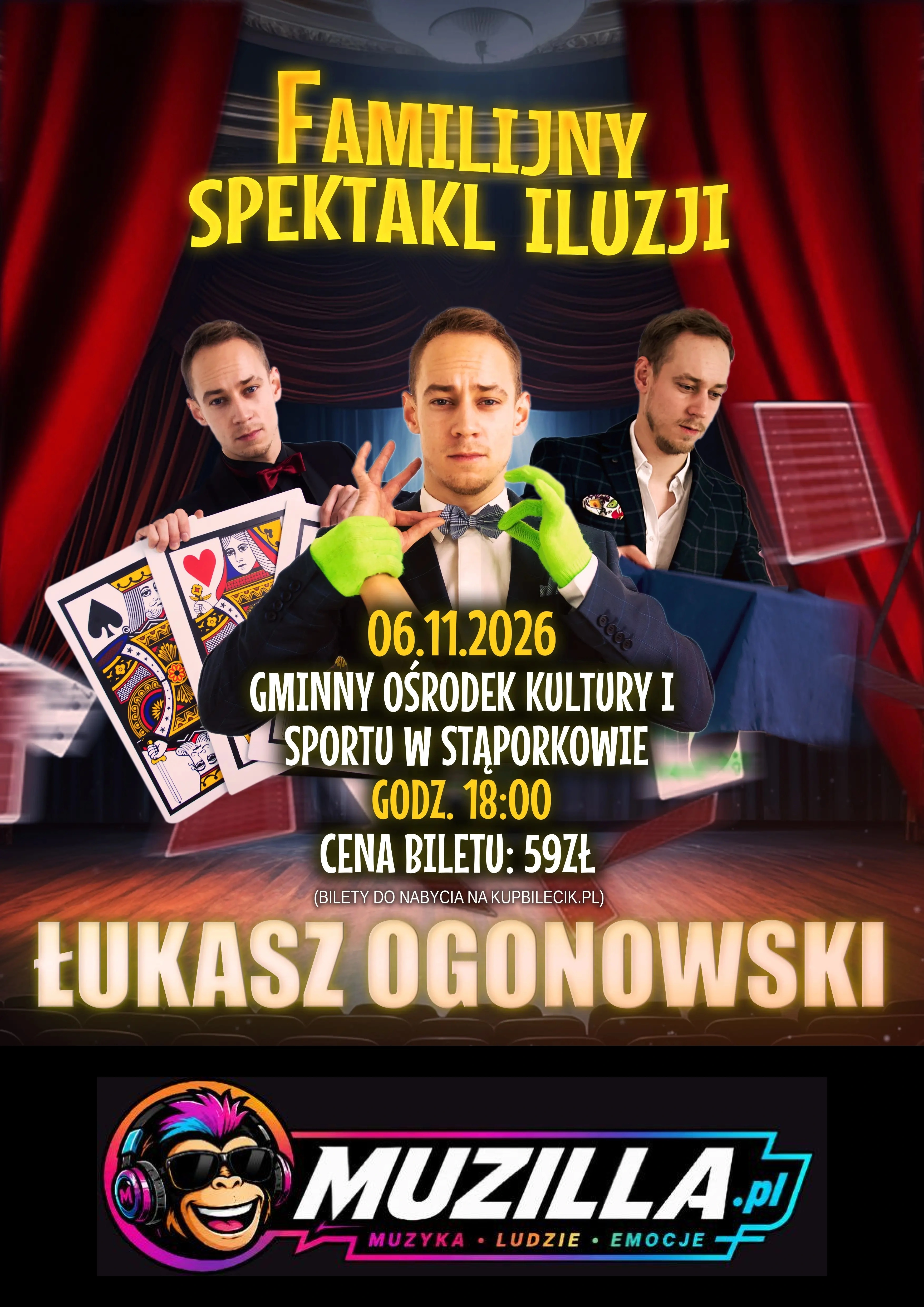 Familijny Spektakl Iluzji — Stąporków — 6 listopada 2026