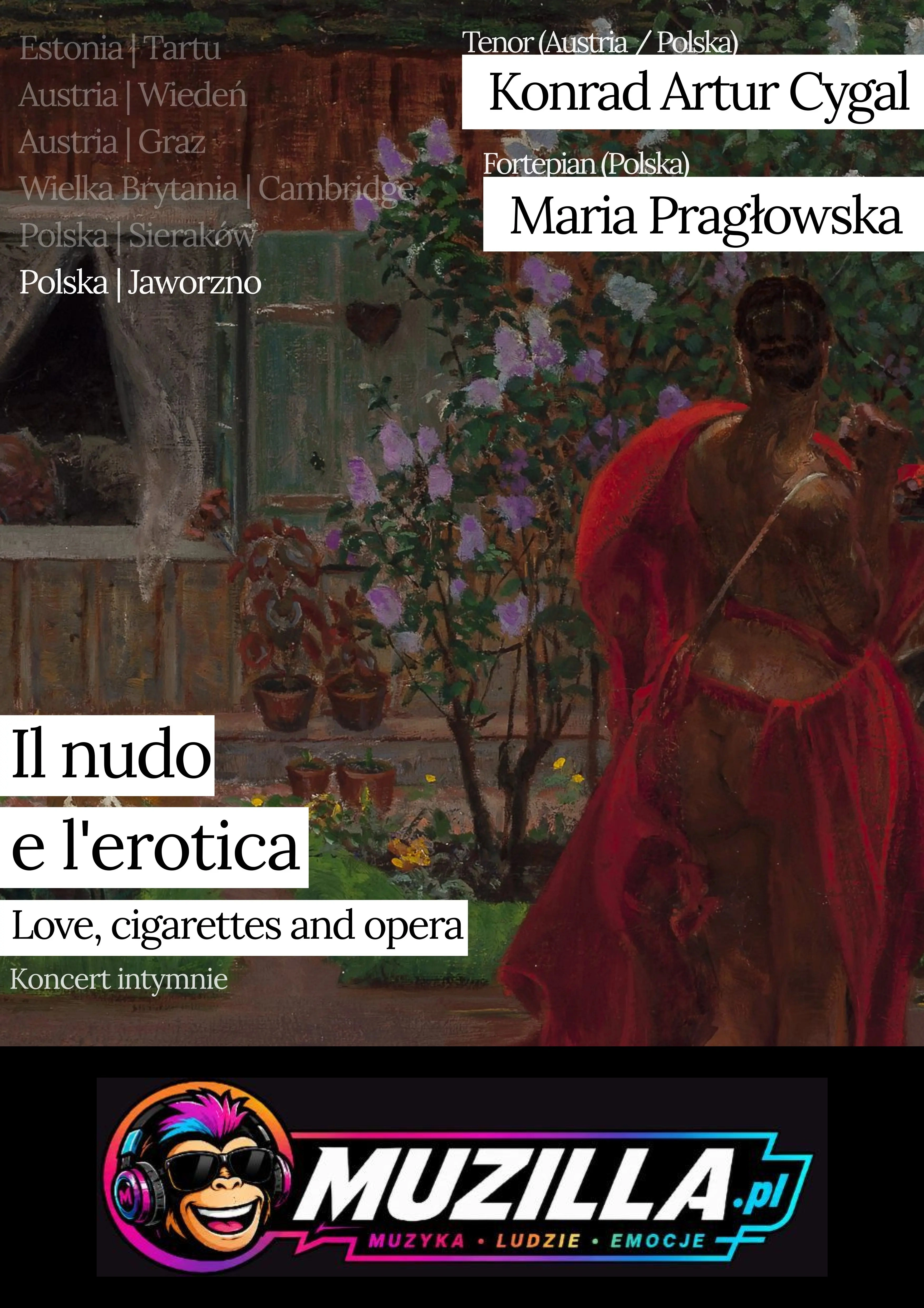 Koncert intymnie – Il nudo e l’erotica. Love, Cigarettes and Opera — Jaworzno — 17 października 2026