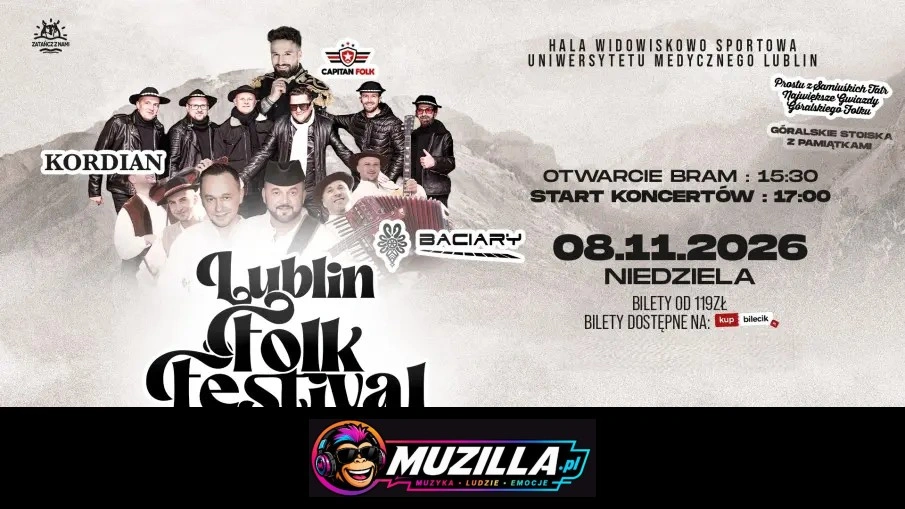 LUBLIN FOLK FESTIVAL BACIARY / KORDIAN / CAPITAN FOLK — Lublin — 8 listopada 2026