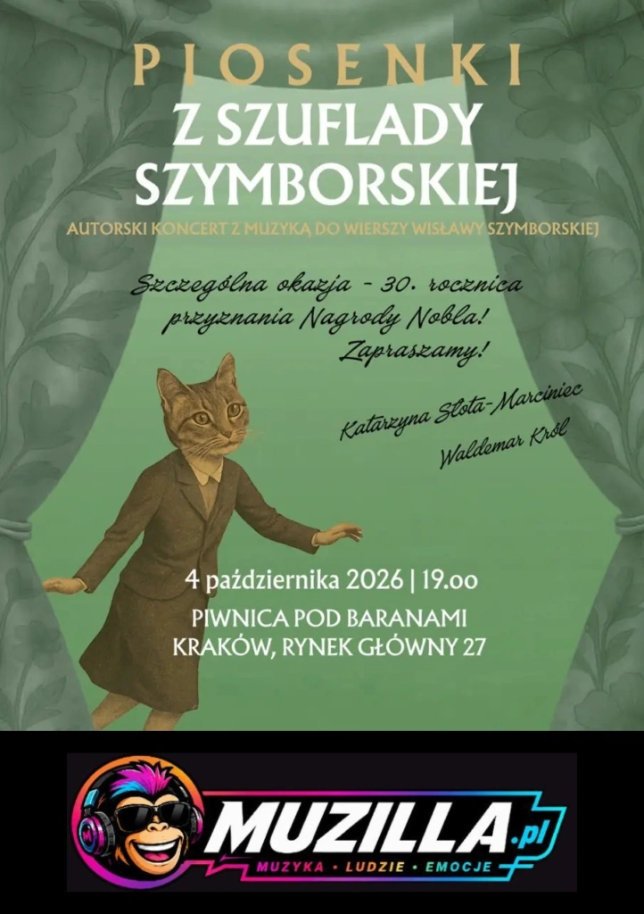 Piosenki z szuflady Szymborskiej — Kraków — 4 października 2026