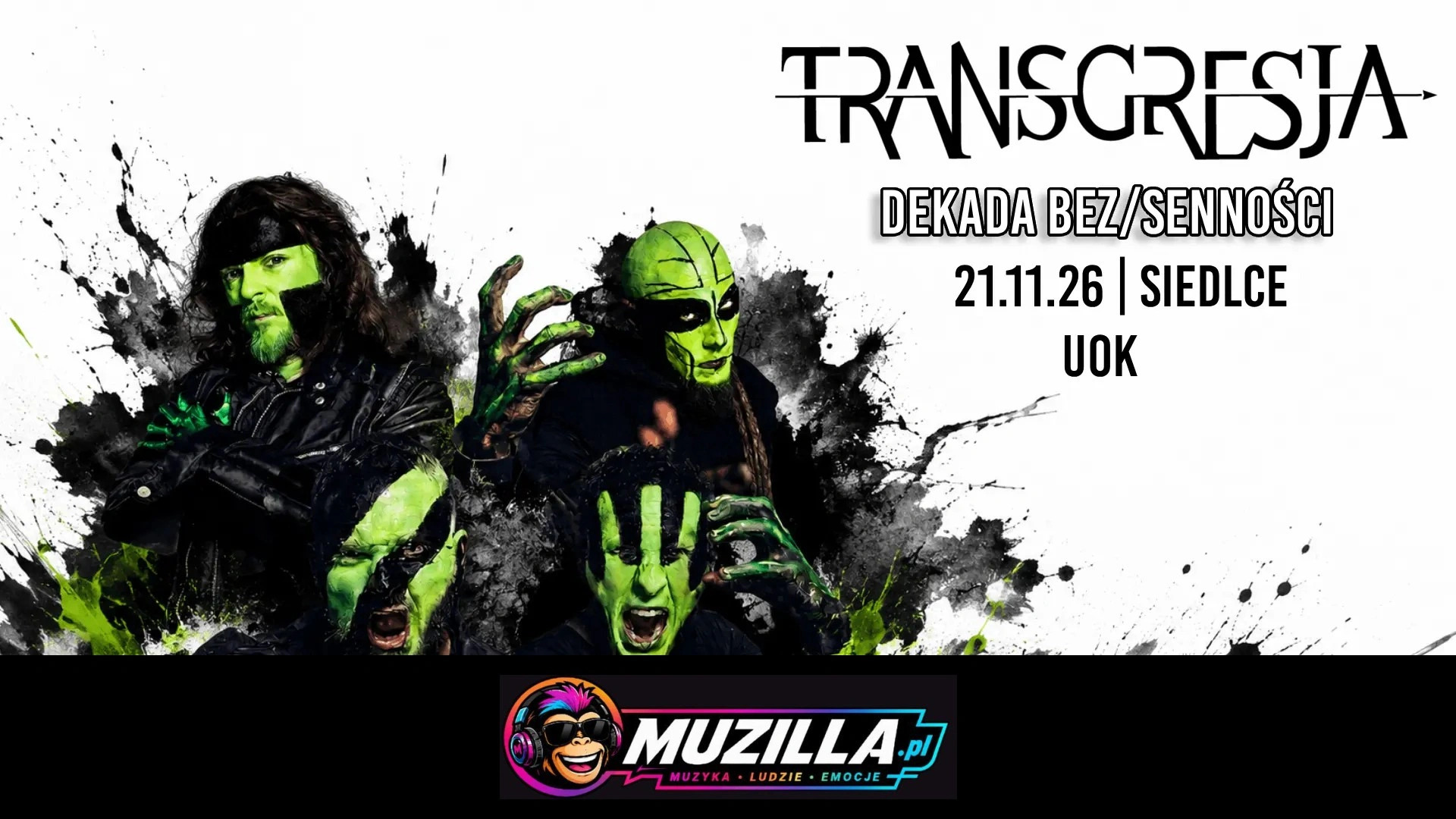 TRANSGRESJA | SIEDLCE | 21.11.2026 | DEKADA BEZ/SENNOŚCI — Siedlce — 21 listopada 2026