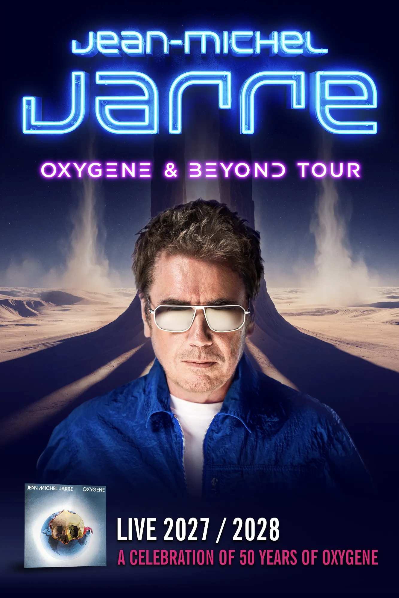Jean-Michel Jarre Oxygene & Beyond Tour 2027–2028 – plakat