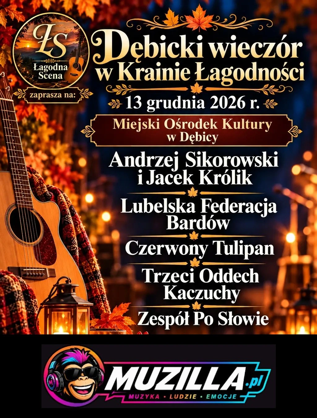 ŁAGODNA SCENA NOCĄ – Miejski Ośrodek Kultury w Dębicy — Dębica — 13 grudnia 2026