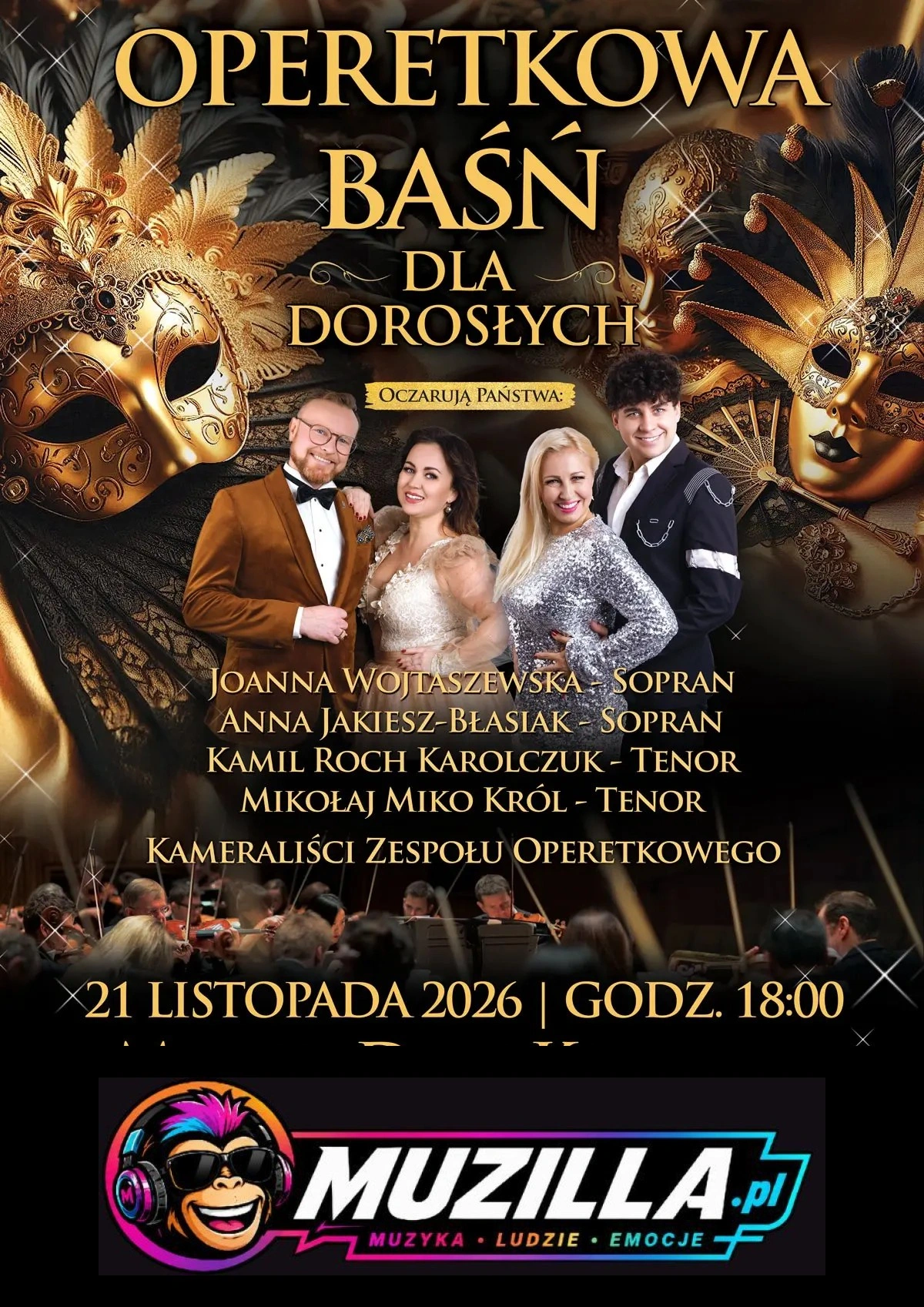 Ogólnopolski bestseller koncertowy – Operetkowa Baśń — Myszków — 21 listopada 2026