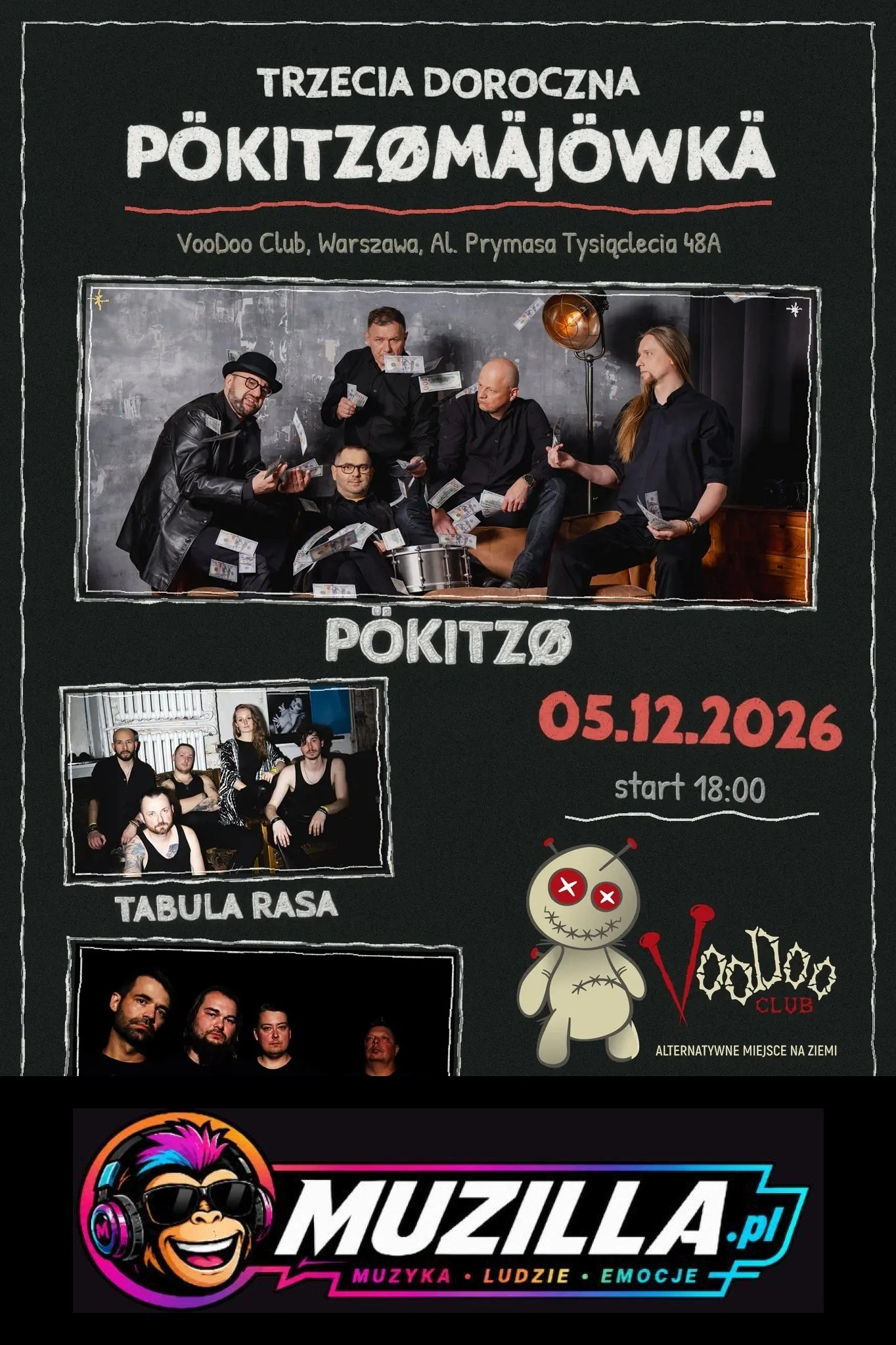 Trzecia Doroczna Pökitzømäjówka – Pökitzø · Tabula Rasa · Obywatel X · Rotalithium — Warszawa — 5 grudnia 2026