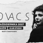 Kovacs na oficjalnym plakacie koncertu 21 października 2027 w Klubie Studio w Krakowie